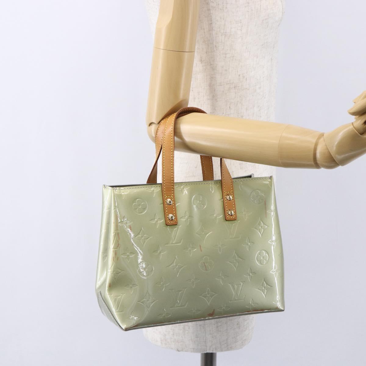 LOUIS VUITTON Monogram Vernis Reade PM Hand Bag Gris M91145 LV Auth 154835