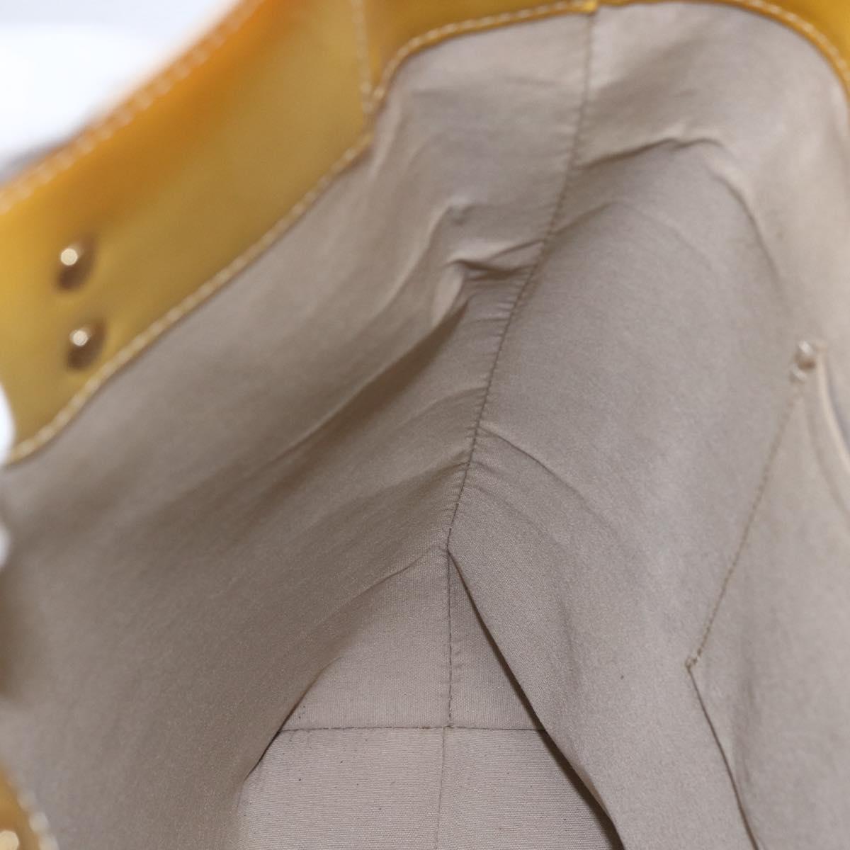 LOUIS VUITTON Monogram Vernis Reade MM Hand Bag Beige M91141 LV Auth 154837