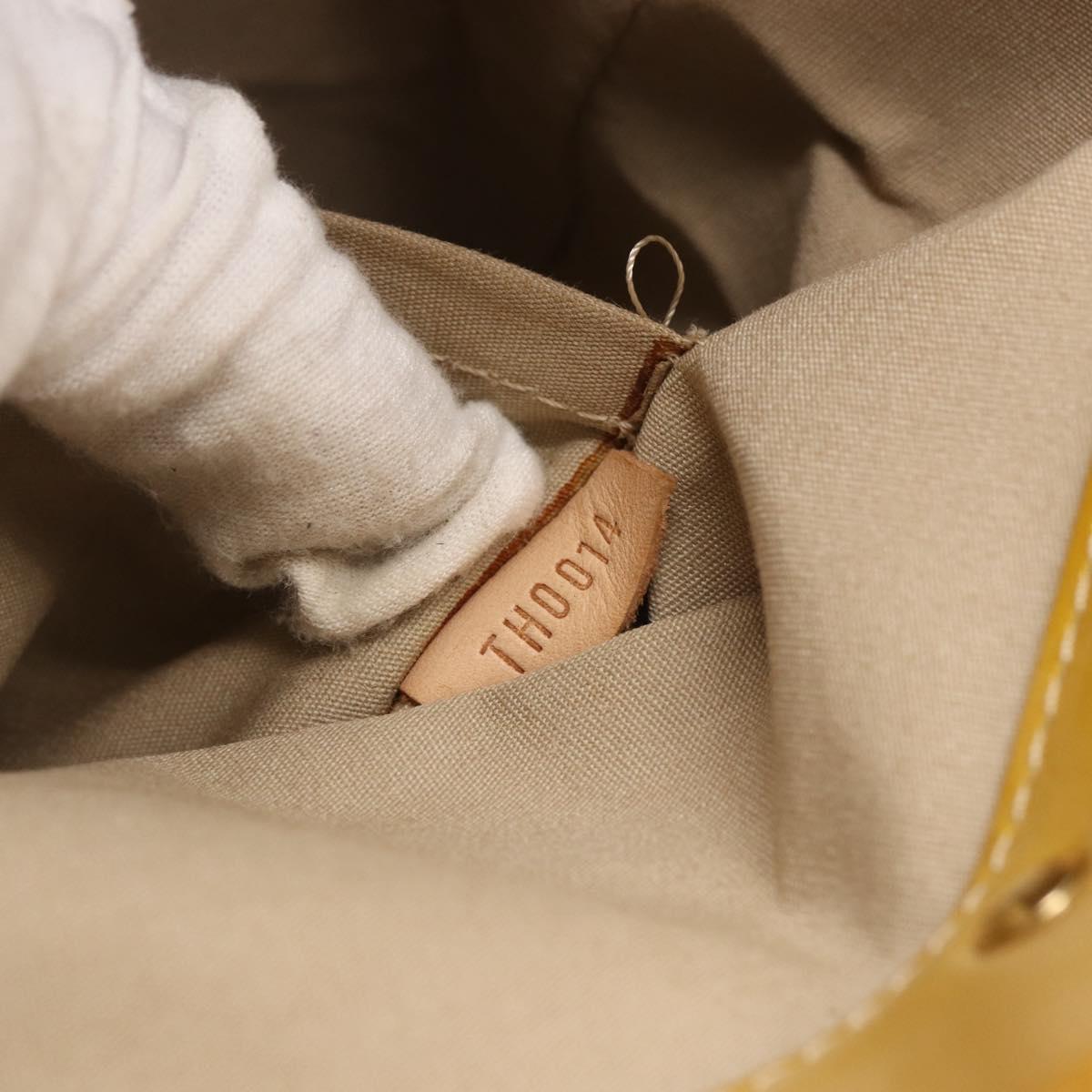 LOUIS VUITTON Monogram Vernis Reade MM Hand Bag Beige M91141 LV Auth 154837