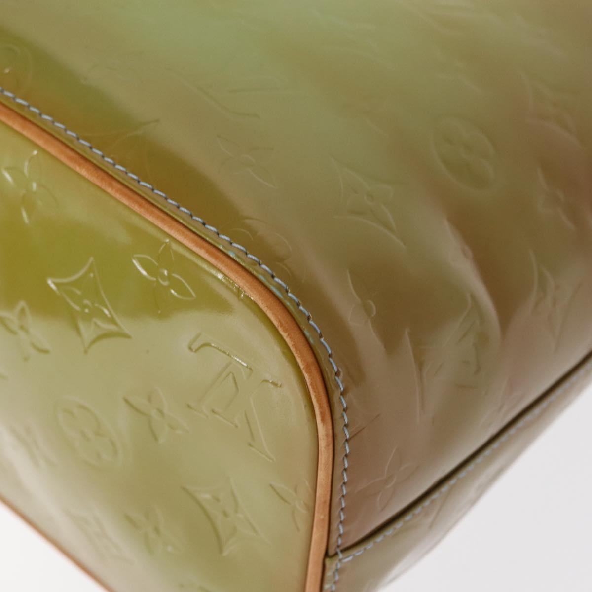 LOUIS VUITTON Monogram Vernis Houston Hand Bag Baby Blue M91005 LV Auth 154838