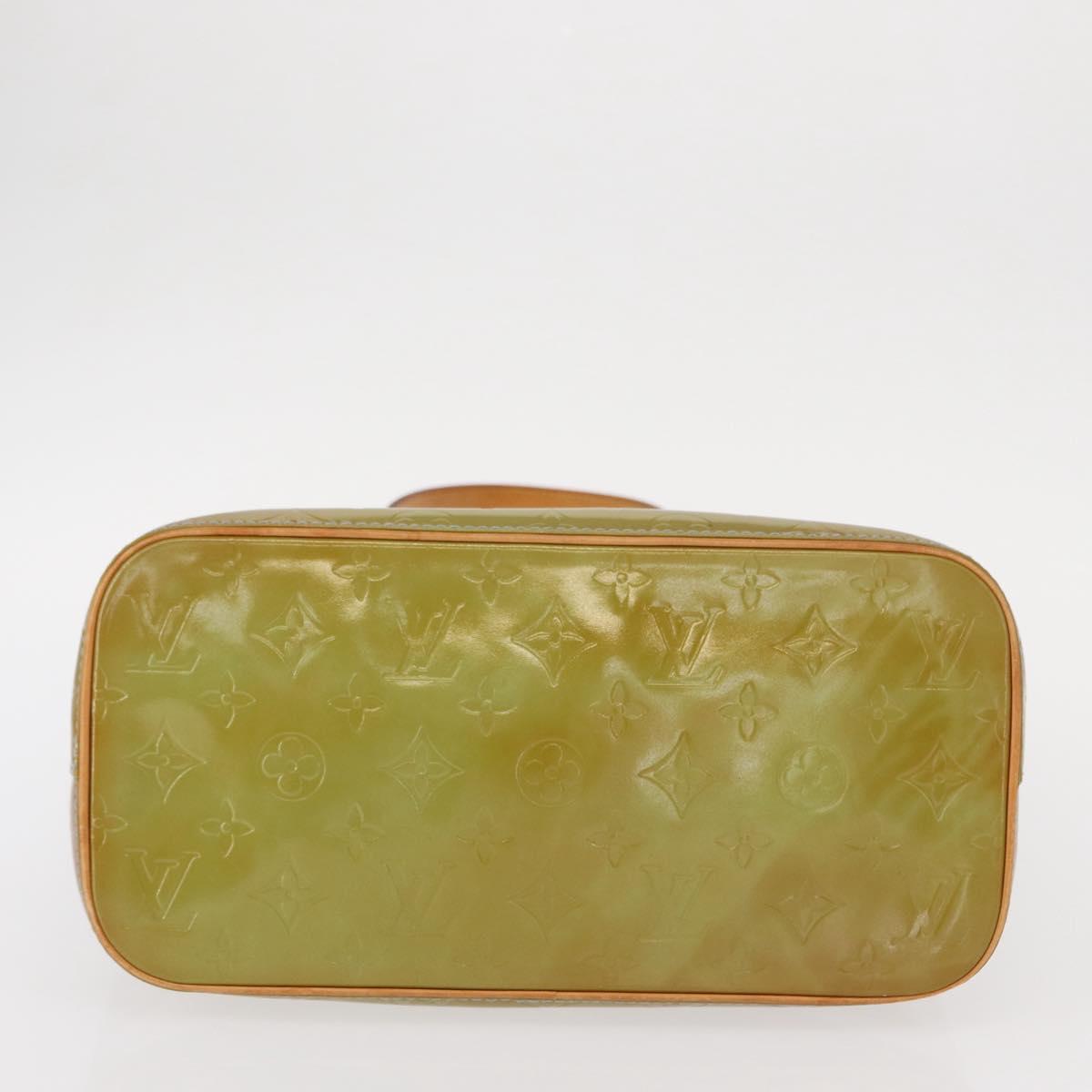 LOUIS VUITTON Monogram Vernis Houston Hand Bag Baby Blue M91005 LV Auth 154838