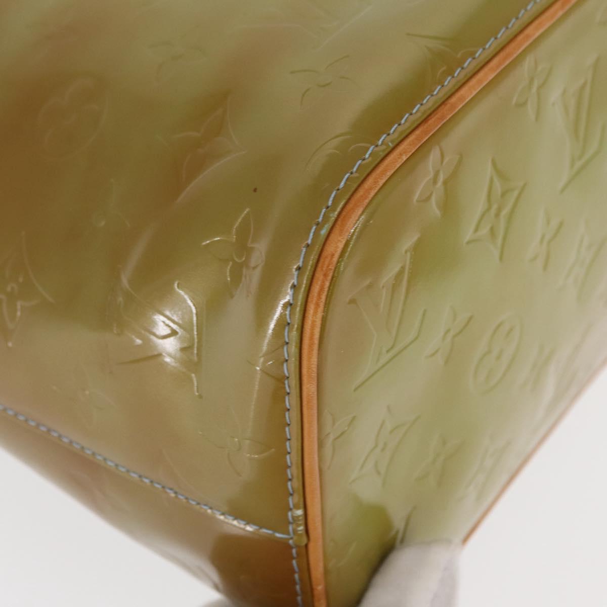 LOUIS VUITTON Monogram Vernis Houston Hand Bag Baby Blue M91005 LV Auth 154838