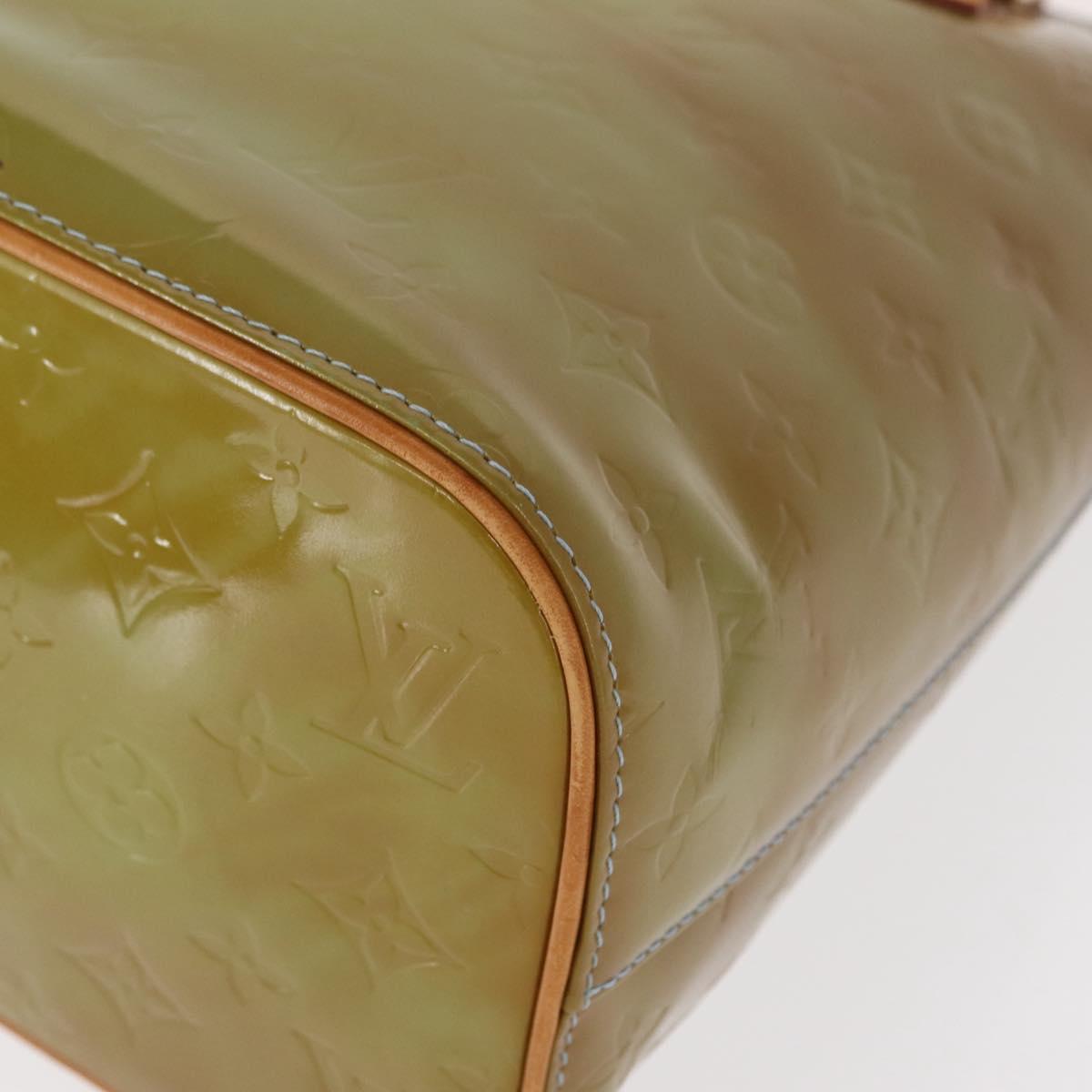 LOUIS VUITTON Monogram Vernis Houston Hand Bag Baby Blue M91005 LV Auth 154838