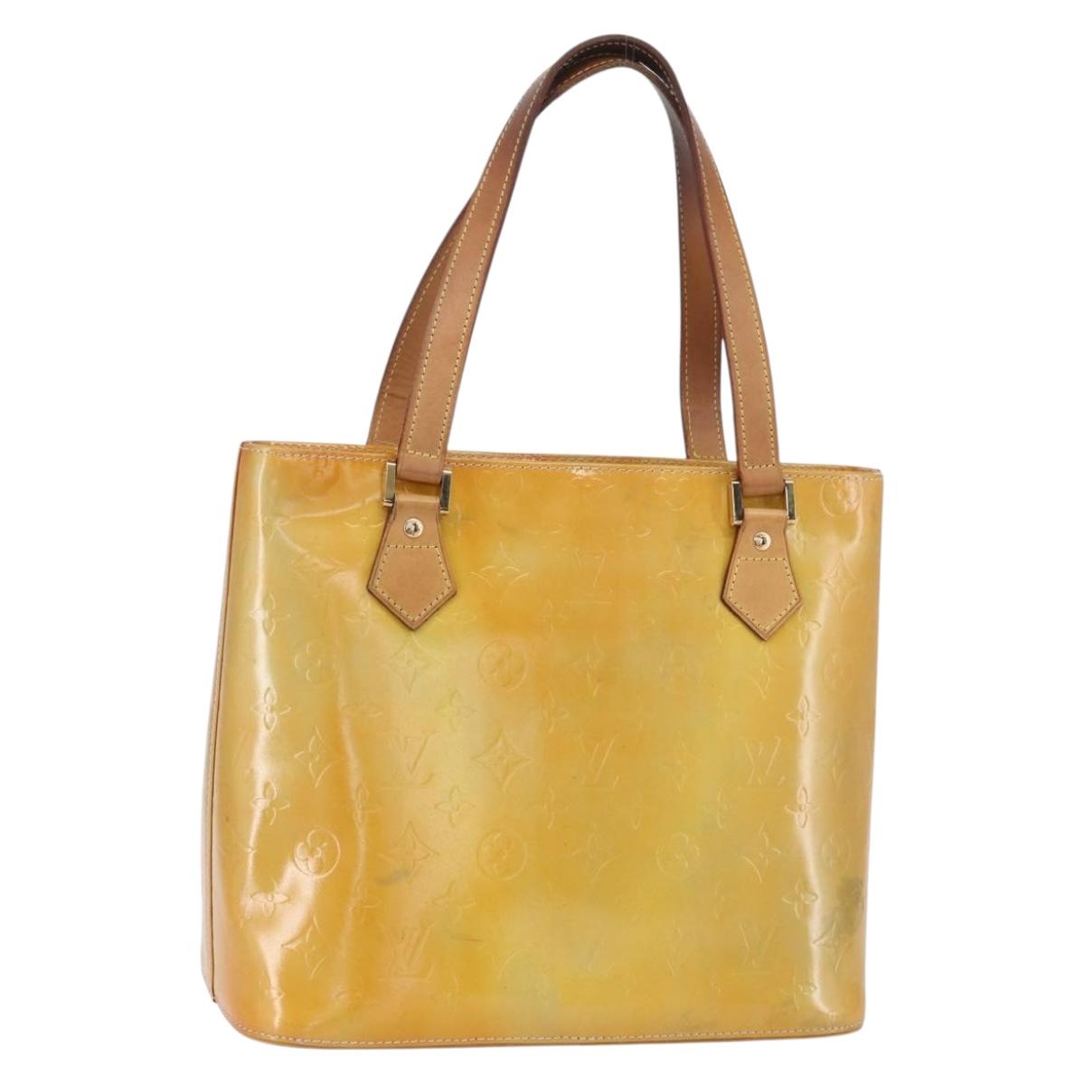 LOUIS VUITTON Monogram Vernis Houston Hand Bag Gris M91053 LV Auth 154839