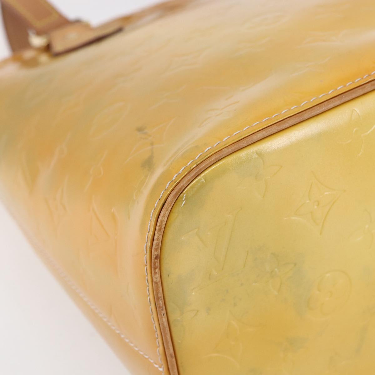 LOUIS VUITTON Monogram Vernis Houston Hand Bag Gris M91053 LV Auth 154839