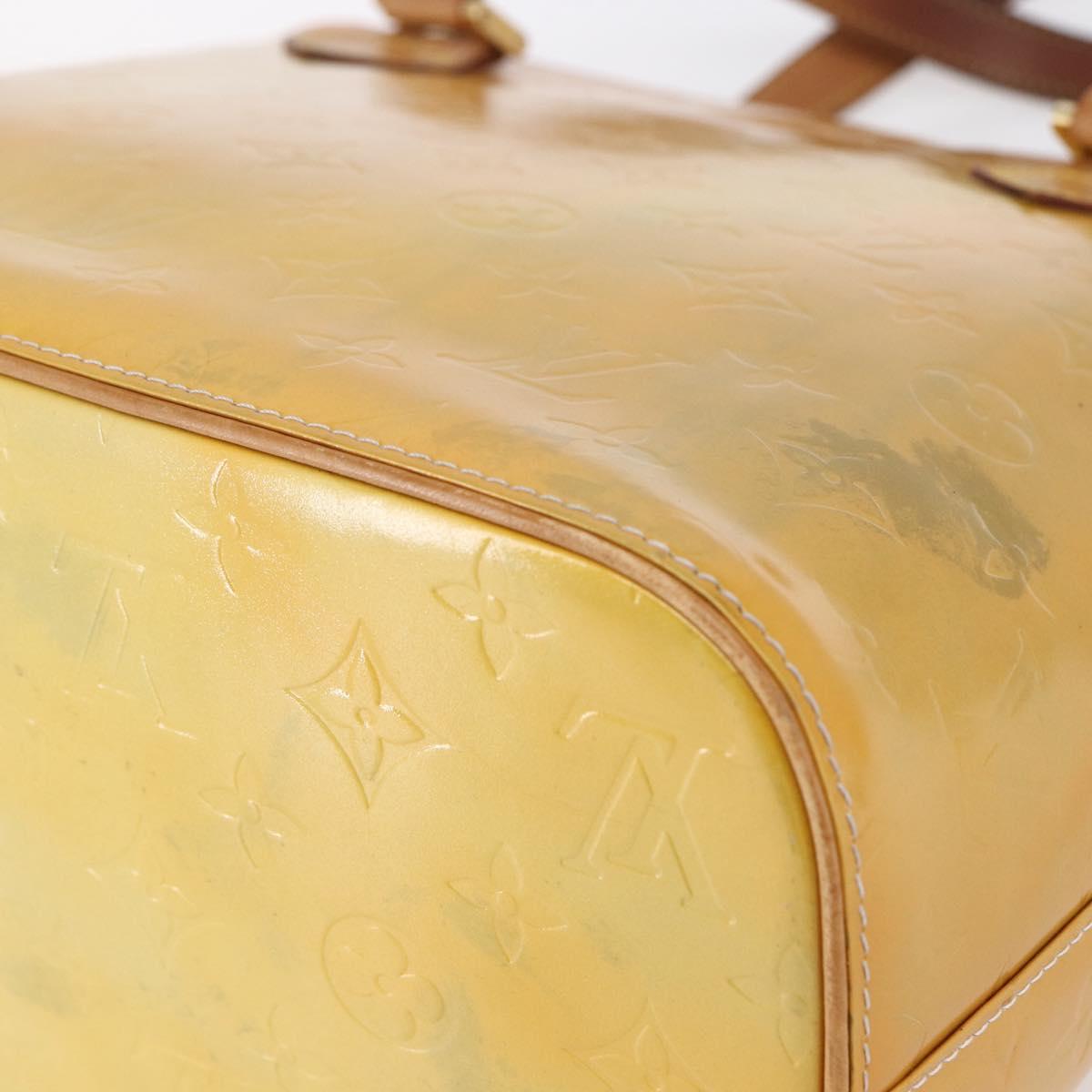 LOUIS VUITTON Monogram Vernis Houston Hand Bag Gris M91053 LV Auth 154839