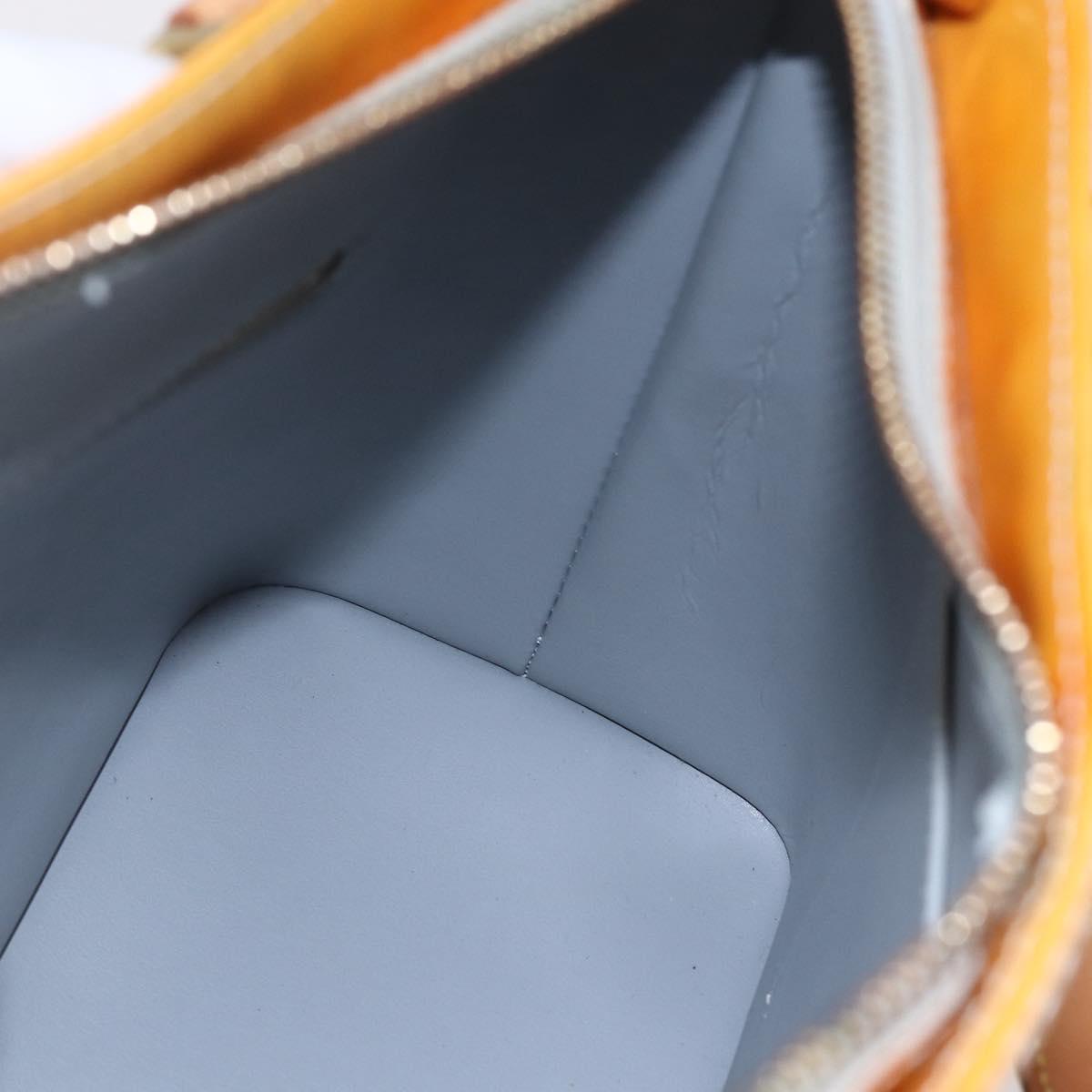 LOUIS VUITTON Monogram Vernis Houston Hand Bag Gris M91053 LV Auth 154839