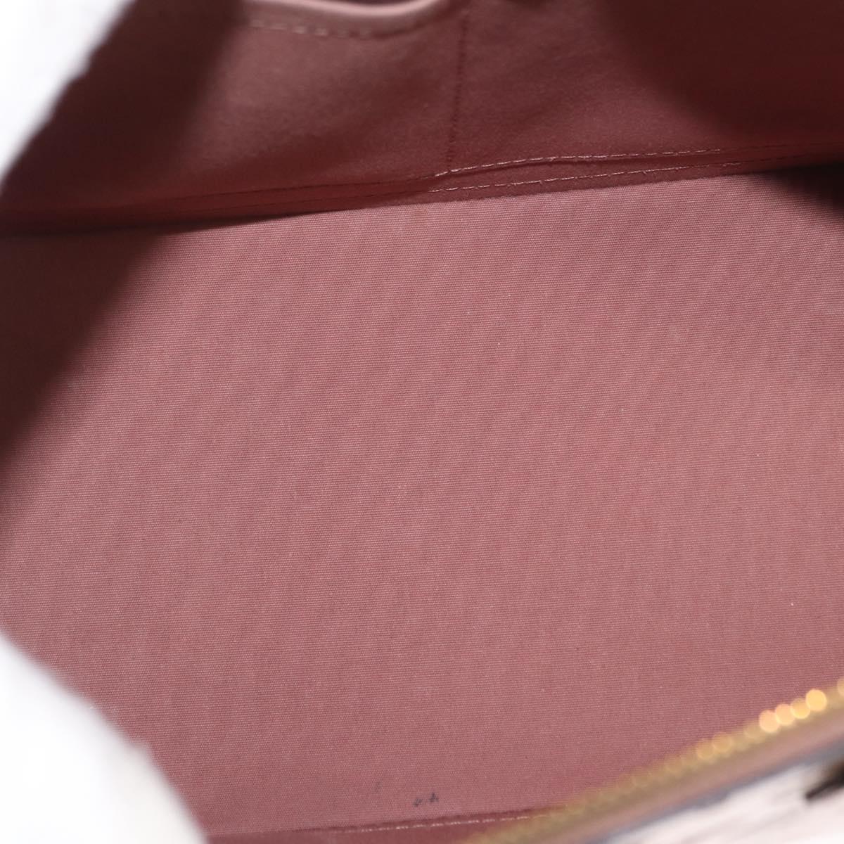 LOUIS VUITTON Monogram Vernis Alma PM Hand Bag Rose Velours M91583 Auth 154840