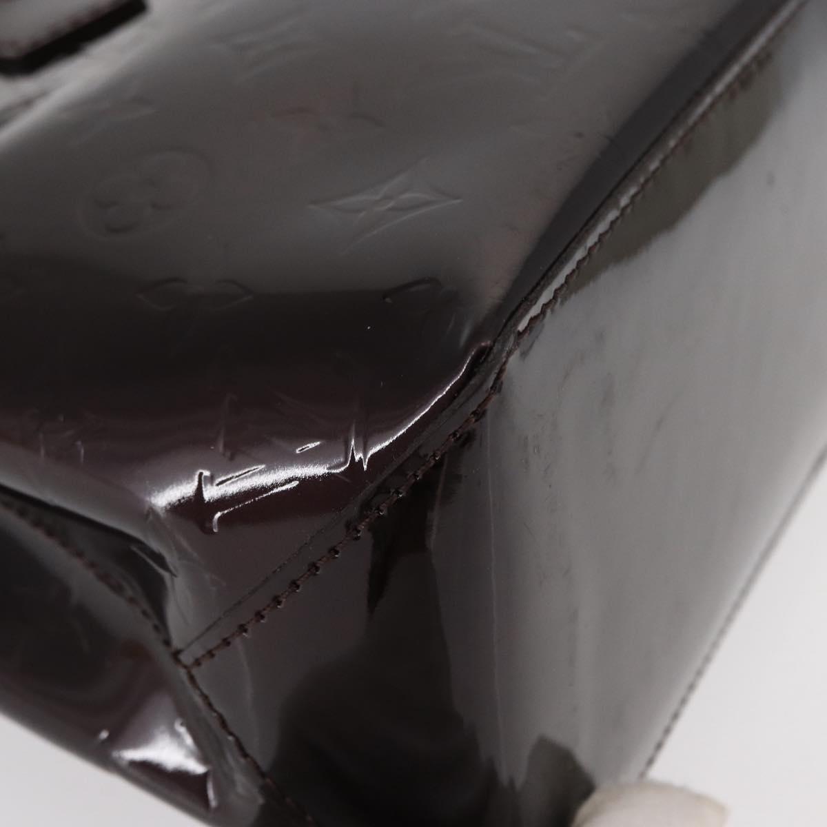 LOUIS VUITTON Monogram Vernis Wilshire PM Hand Bag Amarante M93641 Auth 154841