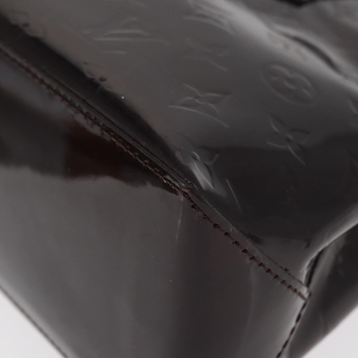 LOUIS VUITTON Monogram Vernis Wilshire PM Hand Bag Amarante M93641 Auth 154841