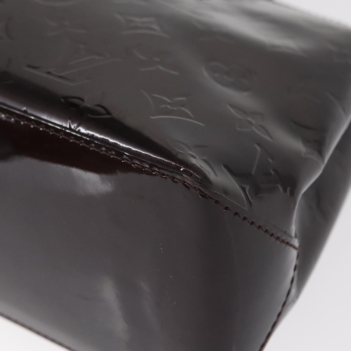 LOUIS VUITTON Monogram Vernis Wilshire PM Hand Bag Amarante M93641 Auth 154841