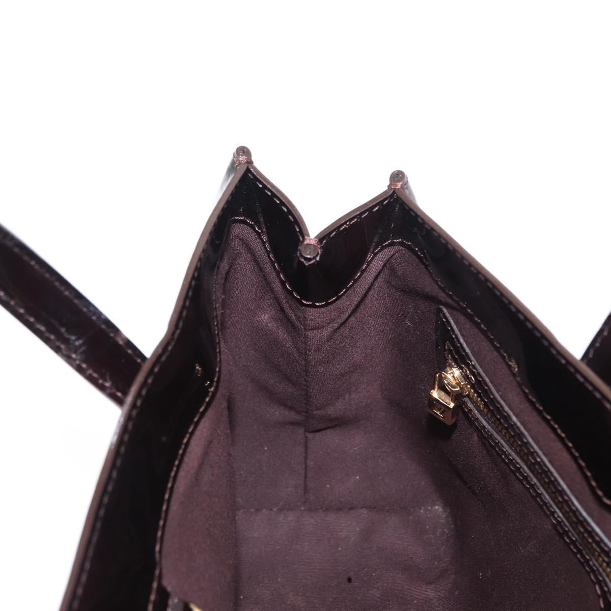 LOUIS VUITTON Monogram Vernis Wilshire PM Hand Bag Amarante M93641 Auth 154841