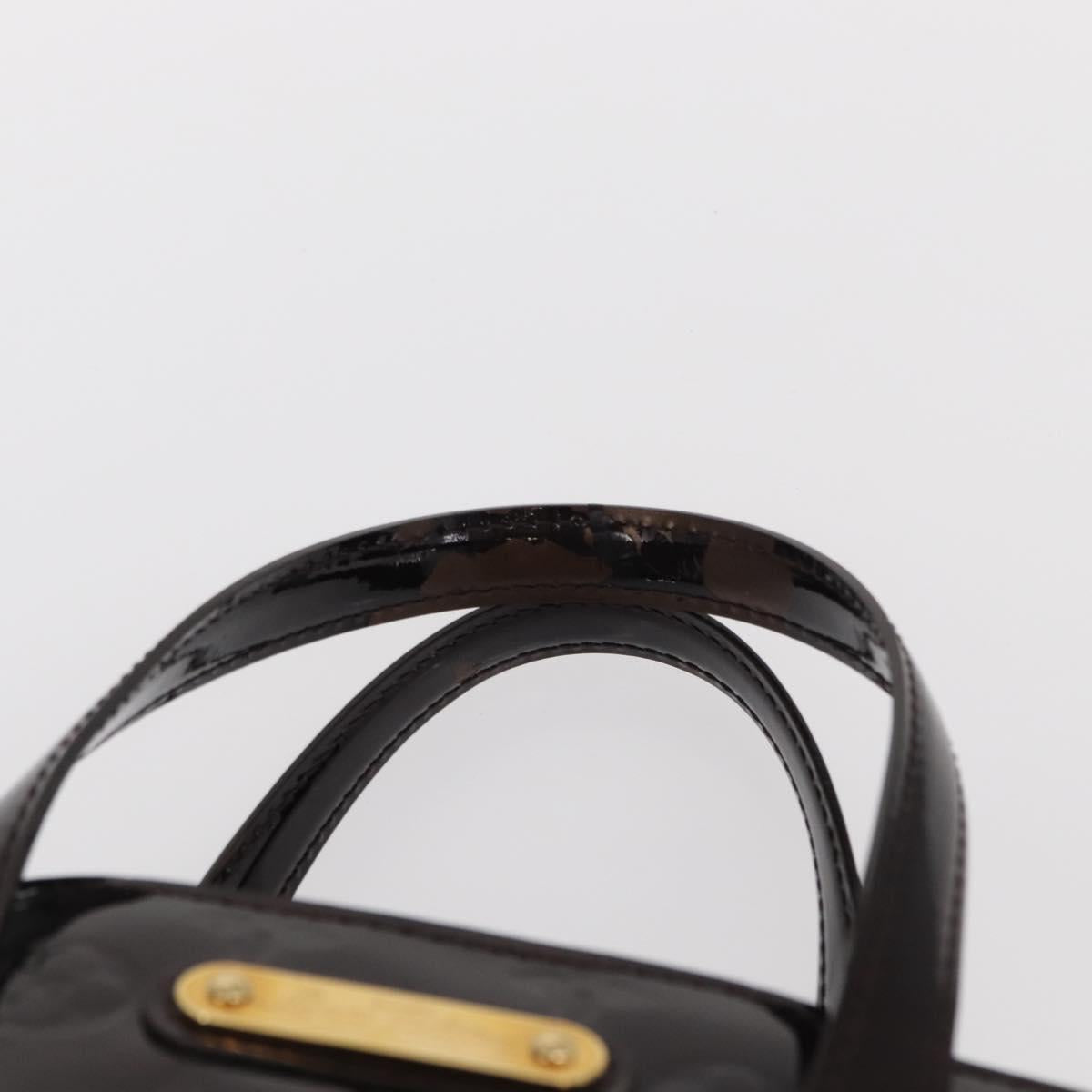 LOUIS VUITTON Monogram Vernis Wilshire PM Hand Bag Amarante M93641 Auth 154841