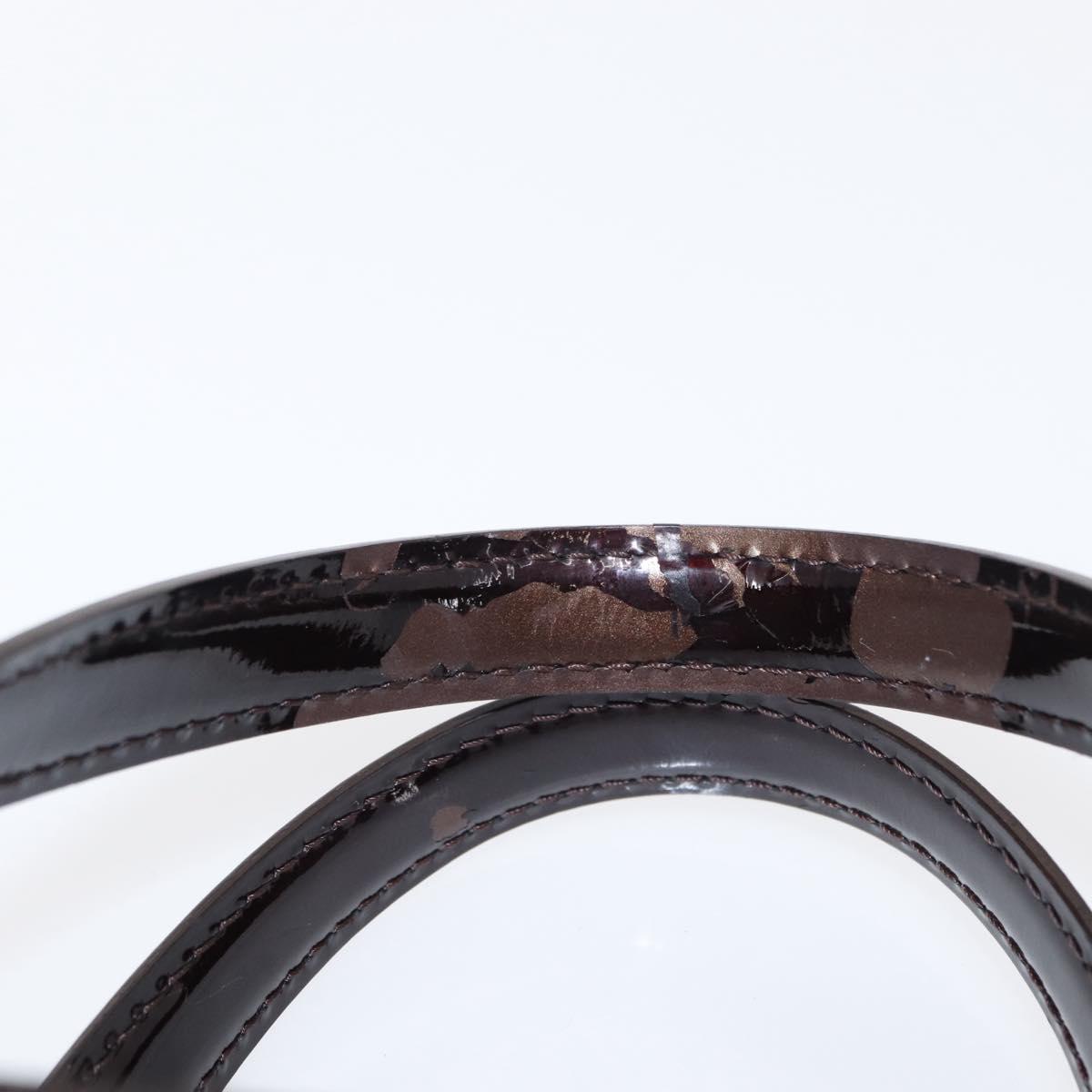 LOUIS VUITTON Monogram Vernis Wilshire PM Hand Bag Amarante M93641 Auth 154841