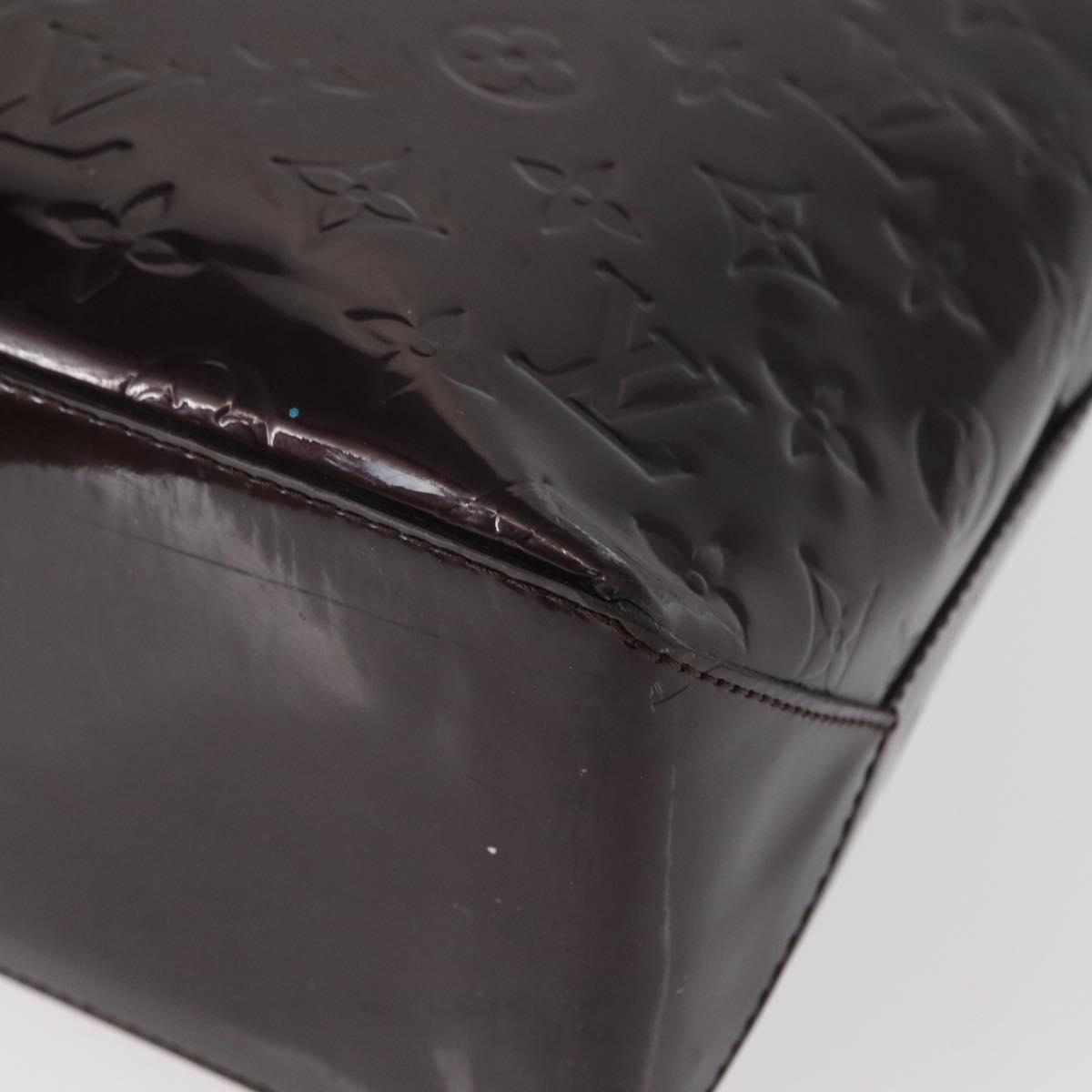 LOUIS VUITTON Monogram Vernis Wilshire MM Hand Bag Amarante M91645 Auth 154842