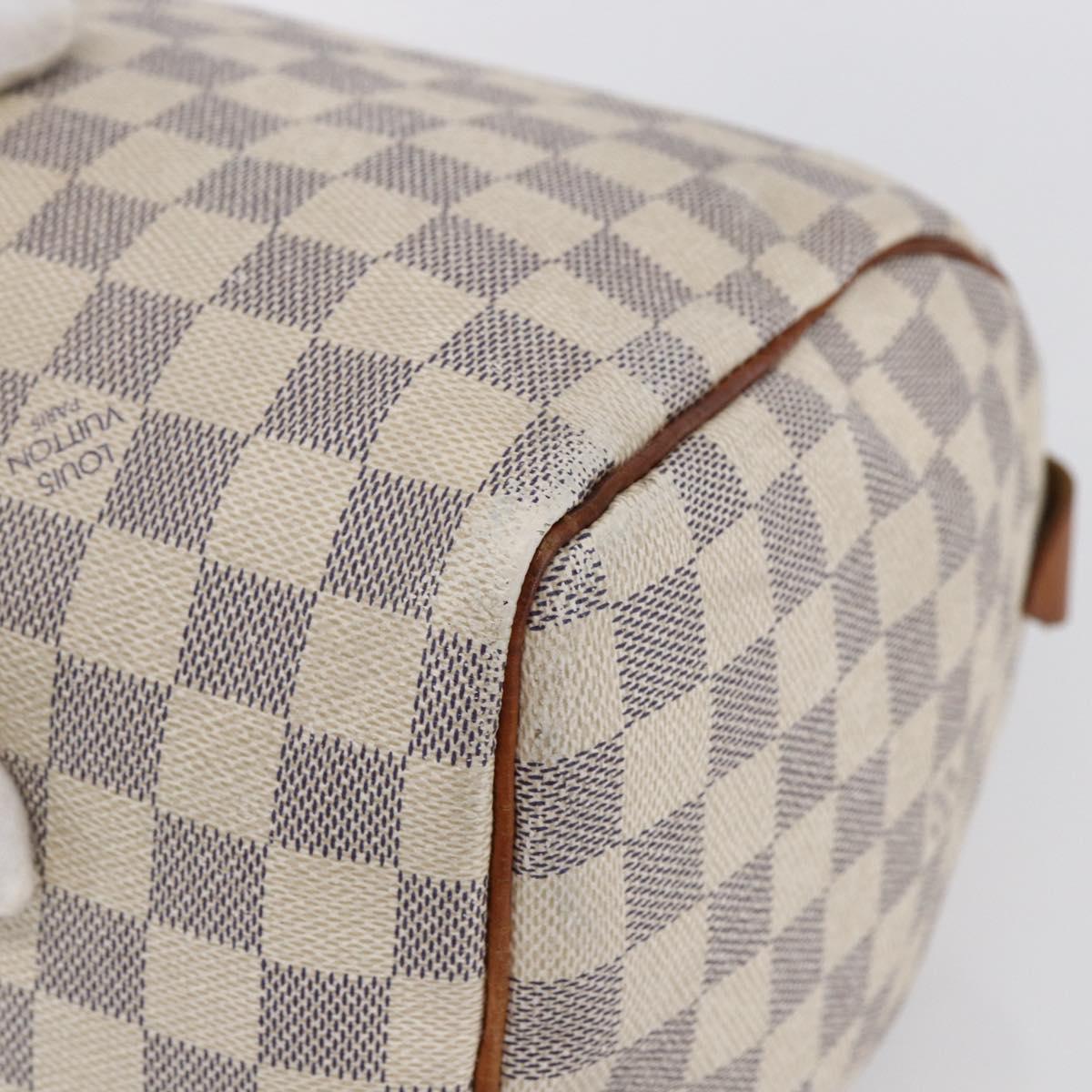 LOUIS VUITTON Damier Azur Speedy 30 Hand Bag N41533 LV Auth 154845