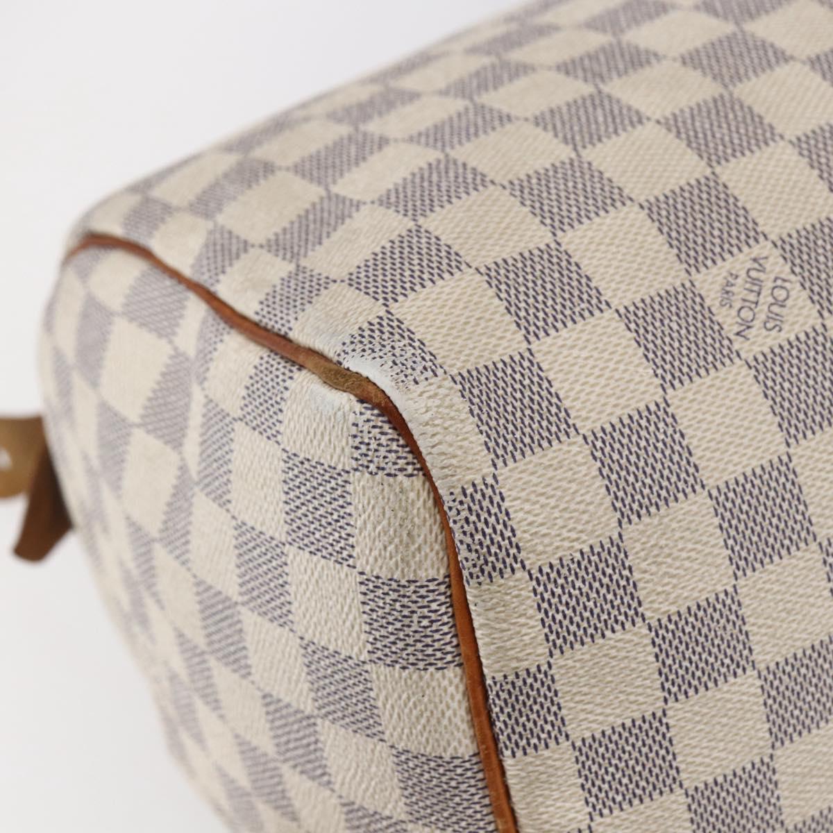 LOUIS VUITTON Damier Azur Speedy 30 Hand Bag N41533 LV Auth 154845