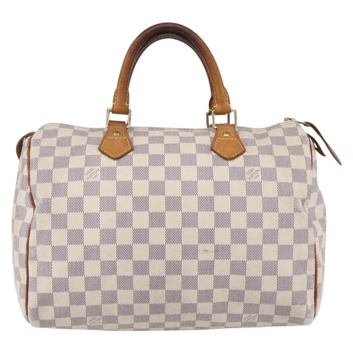 LOUIS VUITTON Damier Azur Speedy 30 Hand Bag N41533 LV Auth 154845