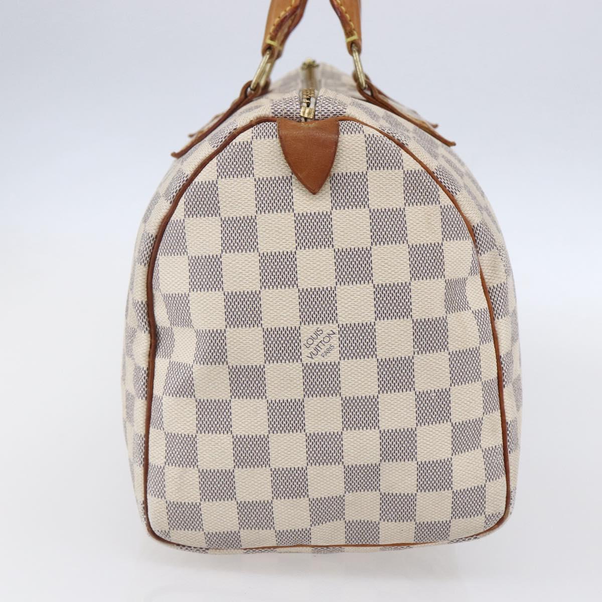 LOUIS VUITTON Damier Azur Speedy 30 Hand Bag N41533 LV Auth 154845