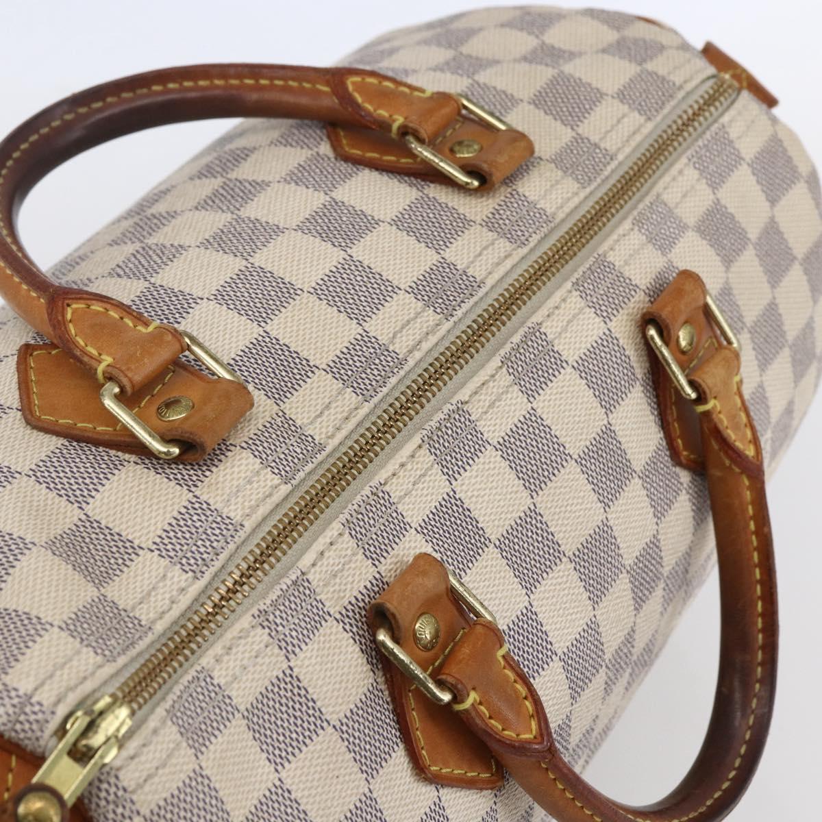 LOUIS VUITTON Damier Azur Speedy 30 Hand Bag N41533 LV Auth 154845