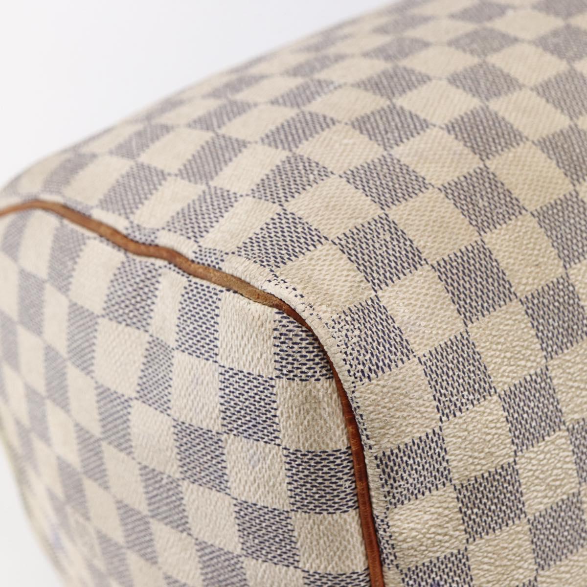 LOUIS VUITTON Damier Azur Speedy 35 Hand Bag N41535 LV Auth 154846