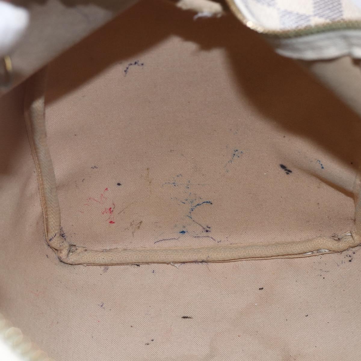 LOUIS VUITTON Damier Azur Speedy 35 Hand Bag N41535 LV Auth 154846