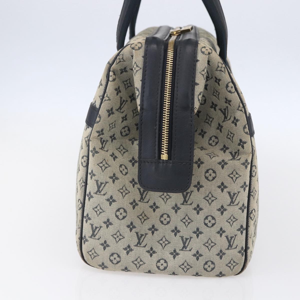 LOUIS VUITTON Monogram Mini Josephine GM Hand Bag Blue M92211 LV Auth 154847