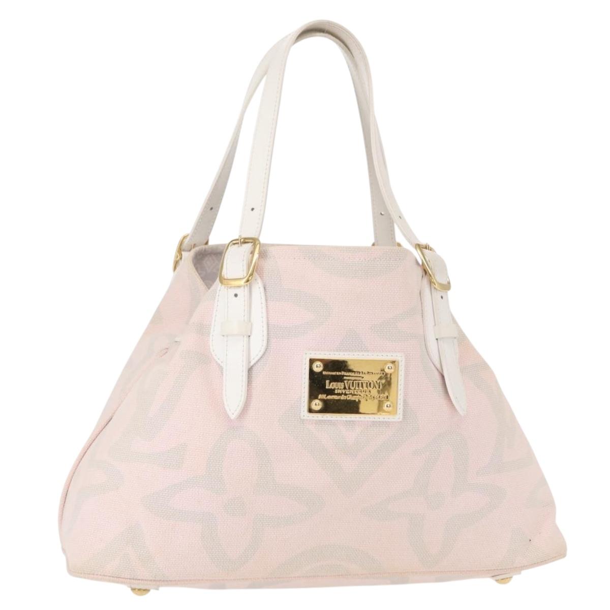 LOUIS VUITTON Cruise line Taicienne PM Bag Canvas Pink M95672 LV Auth 154848