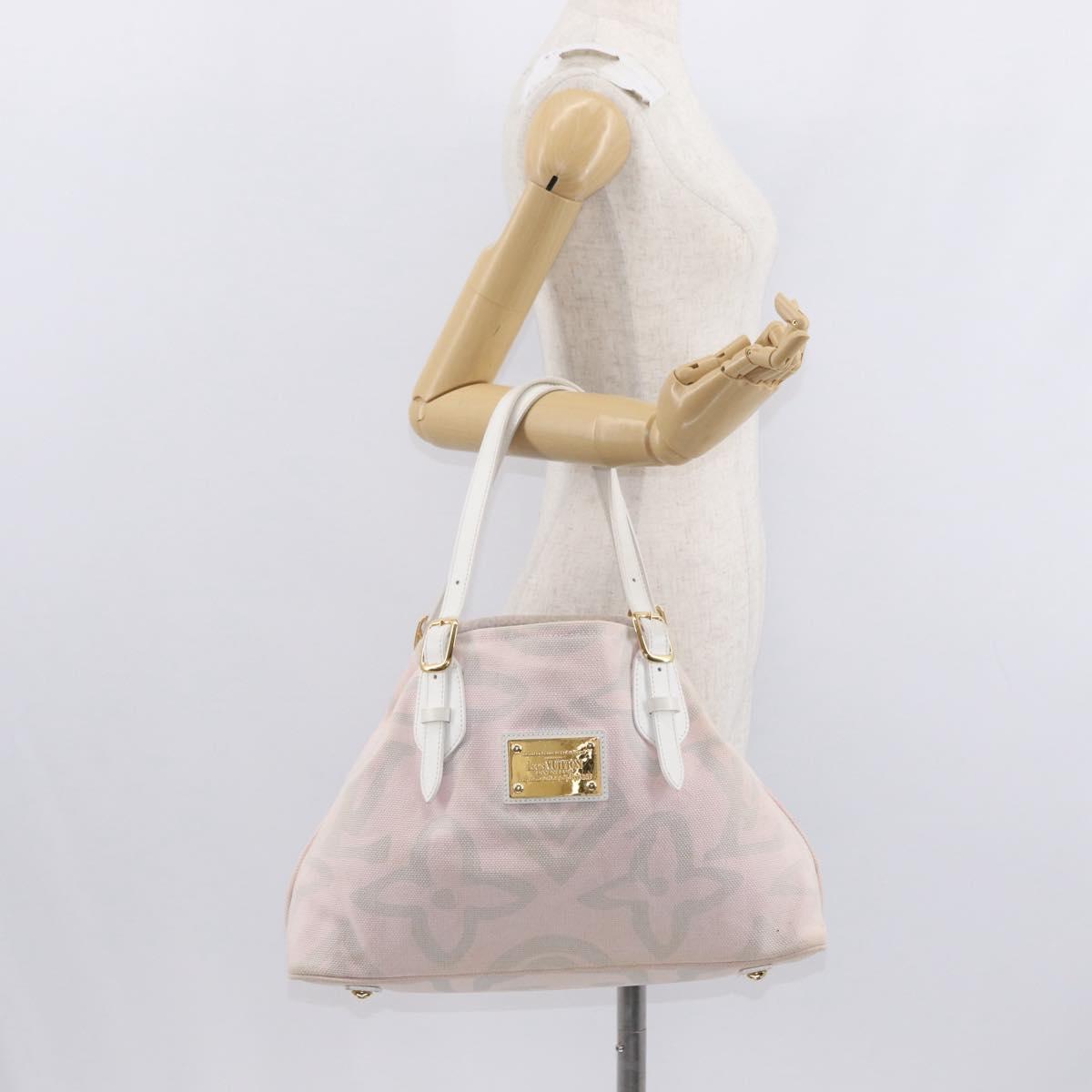 LOUIS VUITTON Cruise line Taicienne PM Bag Canvas Pink M95672 LV Auth 154848