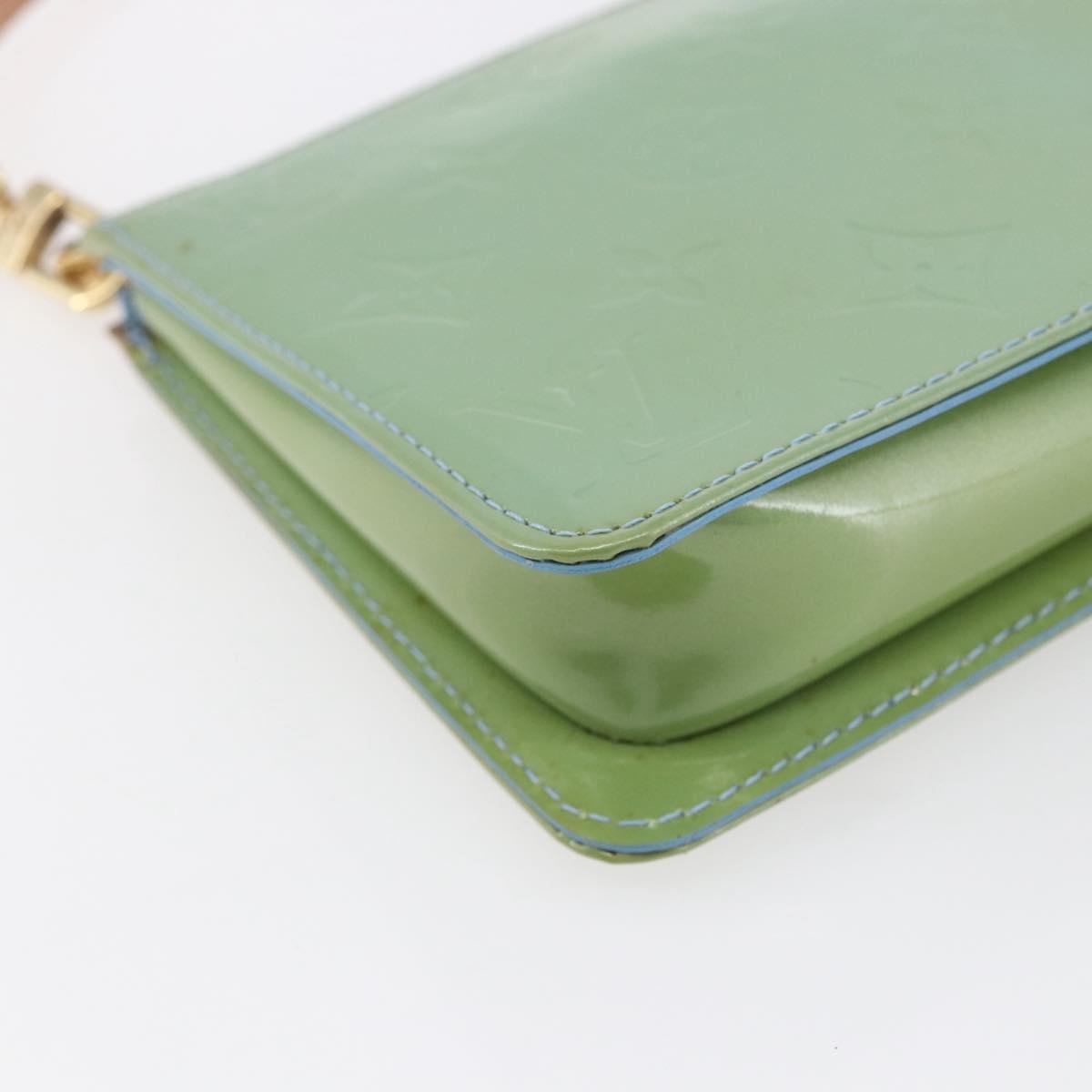 LOUIS VUITTON Monogram Vernis Lexington Pouch Baby Blue M91011 LV Auth 154849