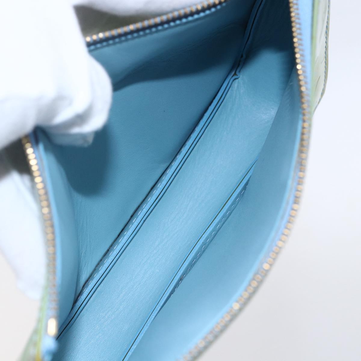 LOUIS VUITTON Monogram Vernis Lexington Pouch Baby Blue M91011 LV Auth 154849