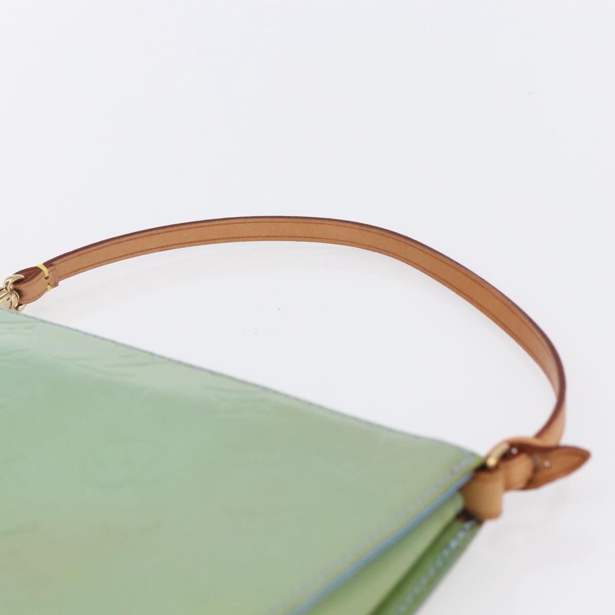 LOUIS VUITTON Monogram Vernis Lexington Pouch Baby Blue M91011 LV Auth 154849