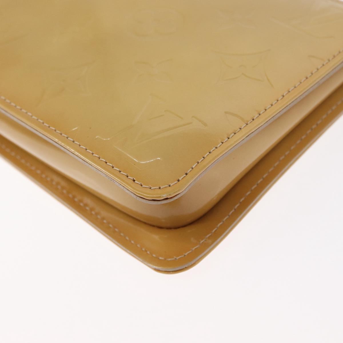 LOUIS VUITTON Monogram Vernis Lexington Accessory Pouch Beige M91010 Auth 154850