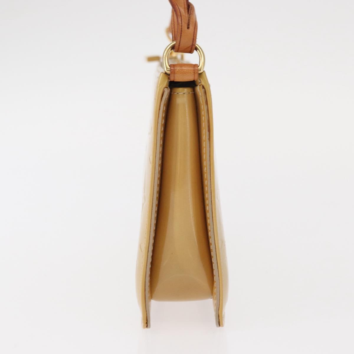 LOUIS VUITTON Monogram Vernis Lexington Accessory Pouch Beige M91010 Auth 154850