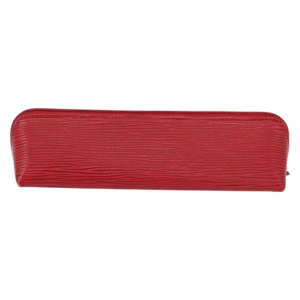 LOUIS VUITTON Epi Trousse Crayons Pen Case Red M56547 LV Auth 154851