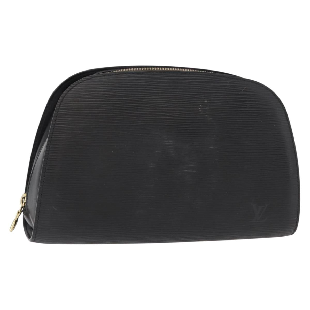 LOUIS VUITTON Epi Dauphine GM Cosmetic Pouch Black M48432 LV Auth 154852