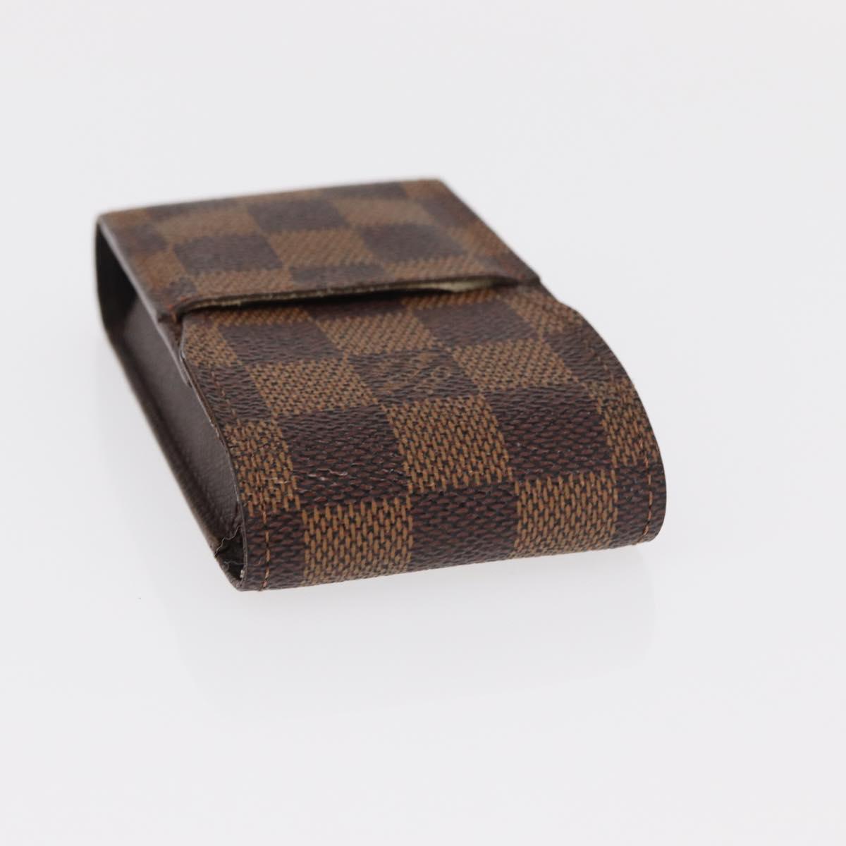 LOUIS VUITTON Damier Ebene Etui Cigarette Case N63024 LV Auth 154855