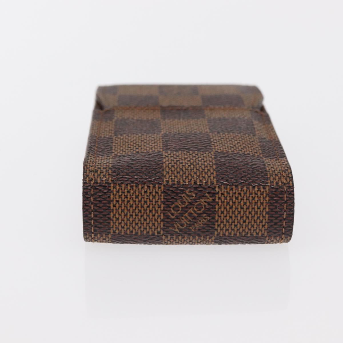 LOUIS VUITTON Damier Ebene Etui Cigarette Case N63024 LV Auth 154855