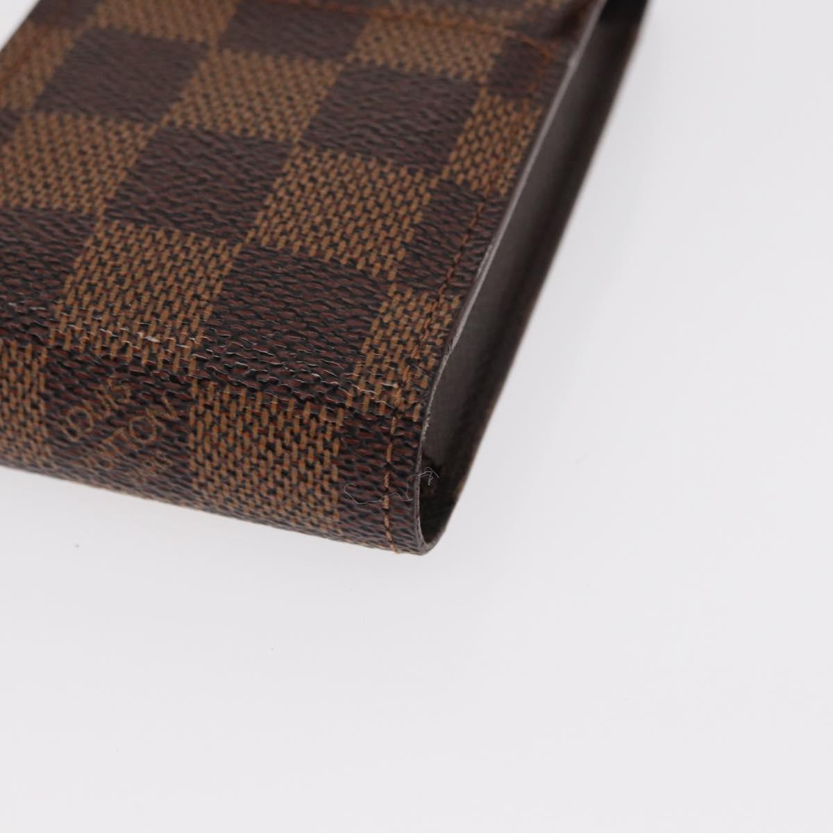 LOUIS VUITTON Damier Ebene Etui Cigarette Case N63024 LV Auth 154855