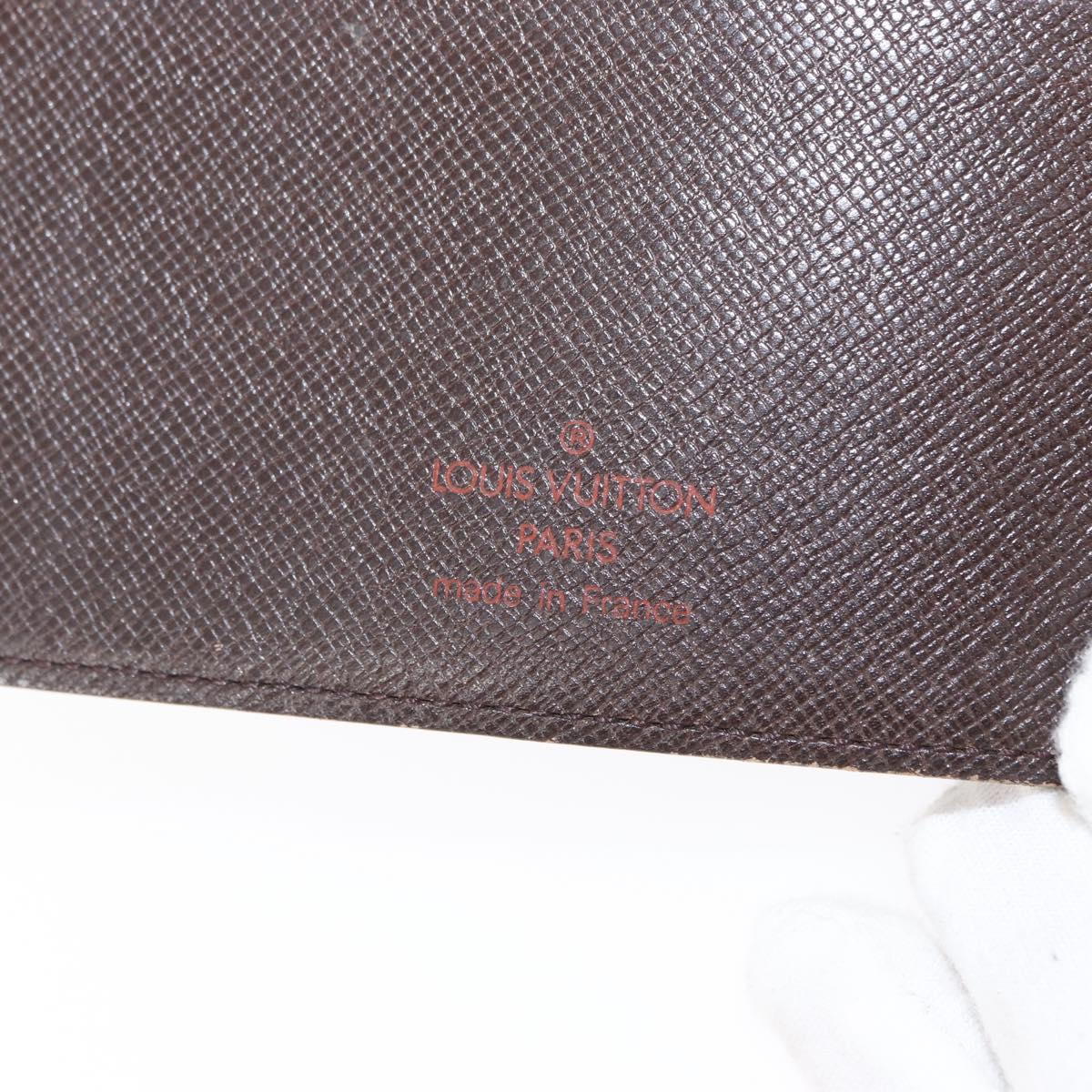 LOUIS VUITTON Damier Ebene Agenda MM Day Planner Cover R20240 LV Auth 154857