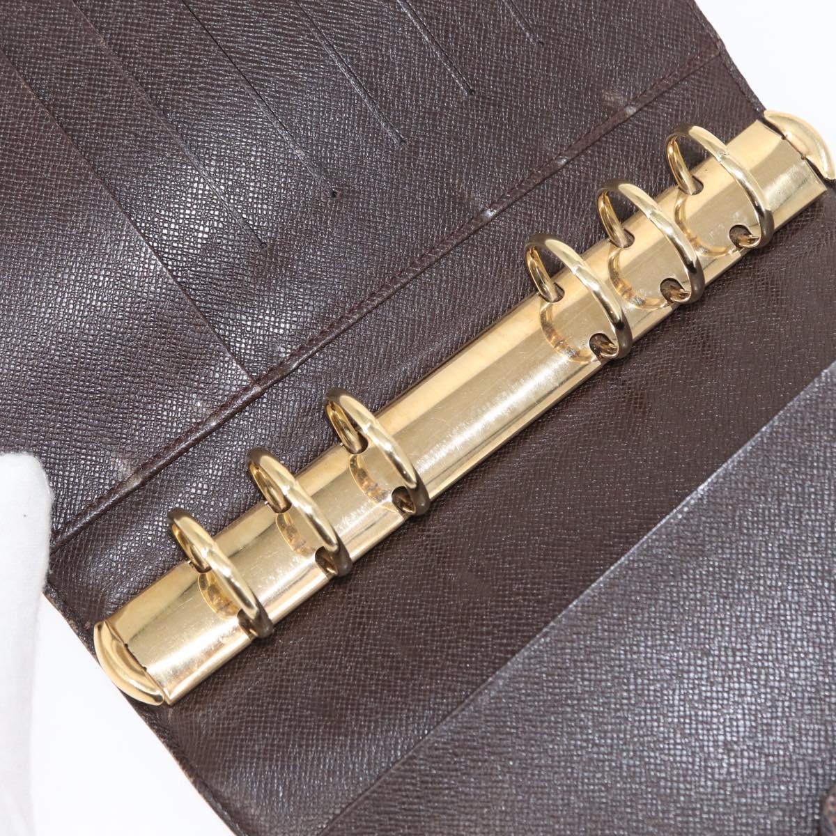 LOUIS VUITTON Damier Ebene Agenda MM Day Planner Cover R20240 LV Auth 154857