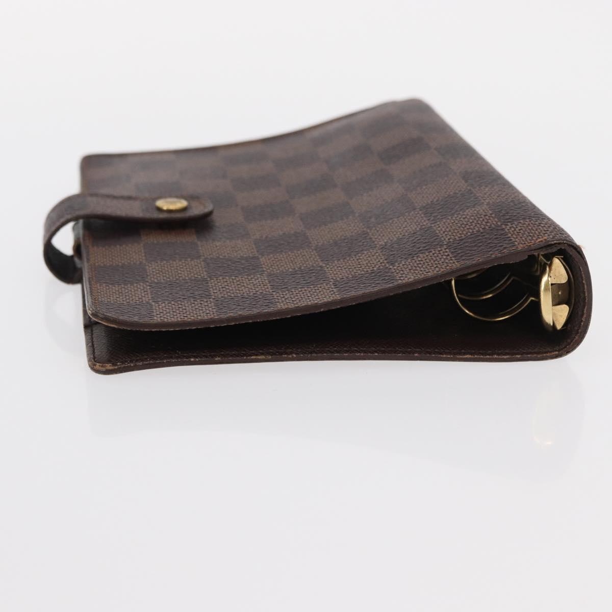 LOUIS VUITTON Damier Ebene Agenda MM Day Planner Cover R20240 LV Auth 154857