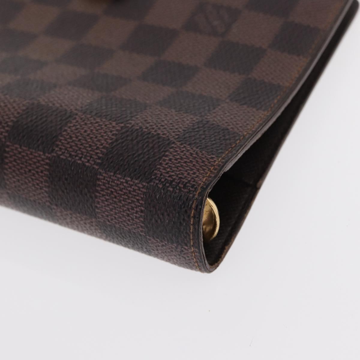 LOUIS VUITTON Damier Ebene Agenda MM Day Planner Cover R20240 LV Auth 154857