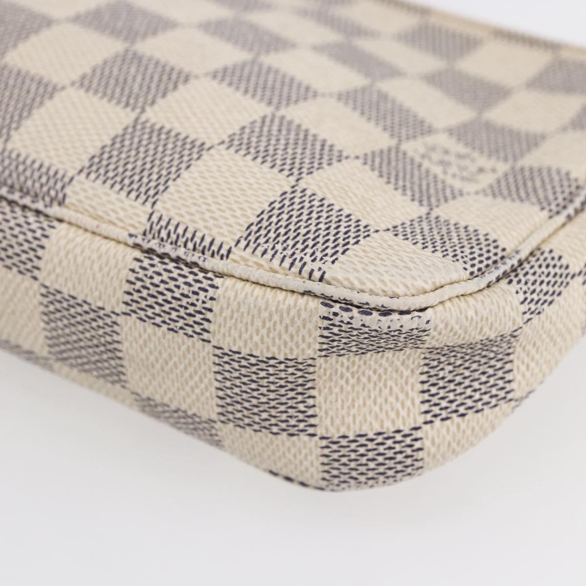 LOUIS VUITTON Damier Azur Pochette Accessoires Pouch N51986 LV Auth 154858