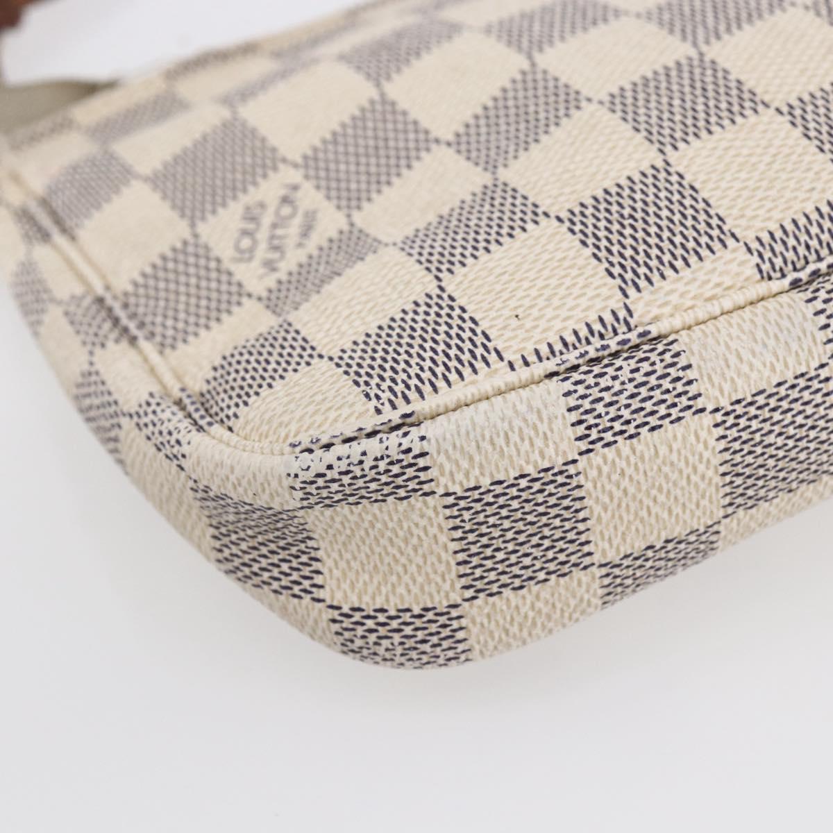 LOUIS VUITTON Damier Azur Pochette Accessoires Pouch N51986 LV Auth 154858