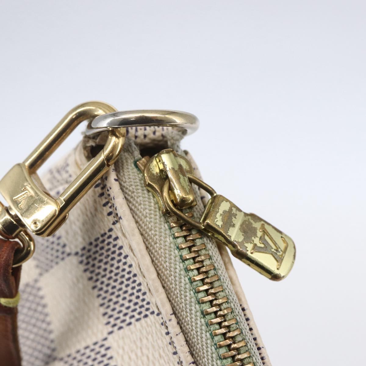 LOUIS VUITTON Damier Azur Pochette Accessoires Pouch N51986 LV Auth 154858