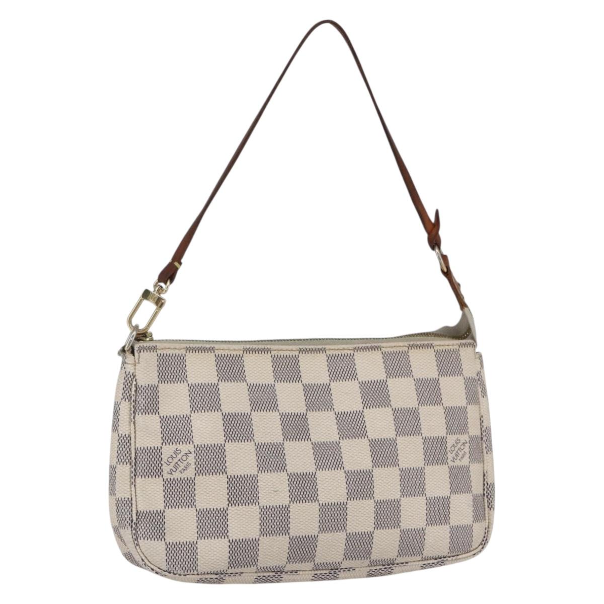LOUIS VUITTON Damier Azur Pochette Accessoires Pouch N51986 LV Auth 154858