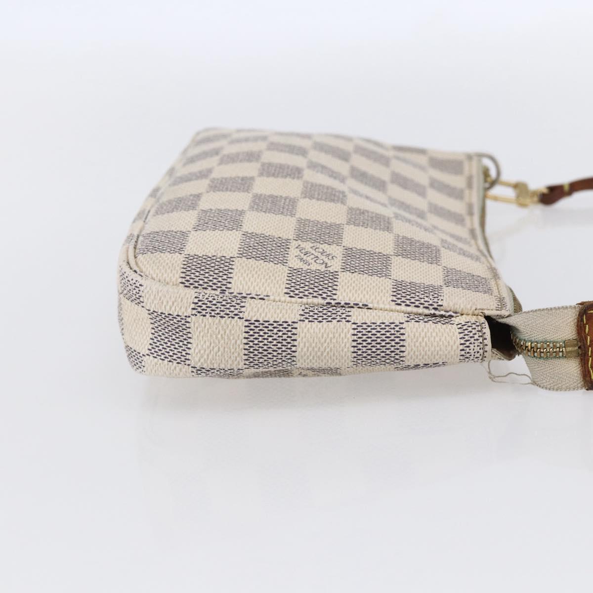 LOUIS VUITTON Damier Azur Pochette Accessoires Pouch N51986 LV Auth 154858