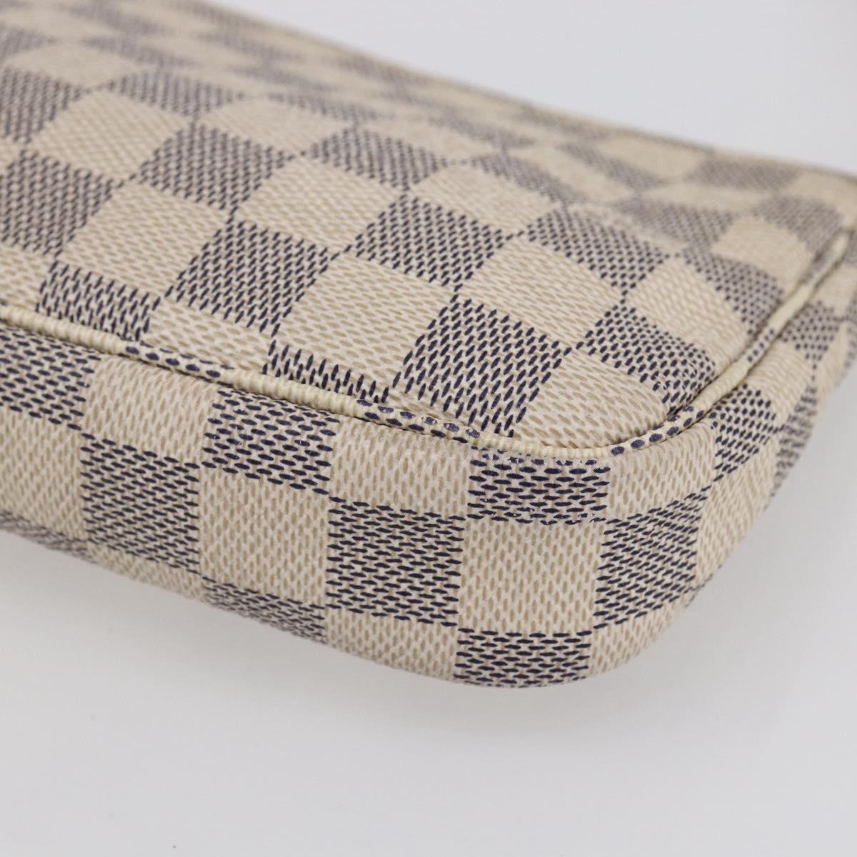 LOUIS VUITTON Damier Azur Pochette Accessoires Pouch N51986 LV Auth 154859