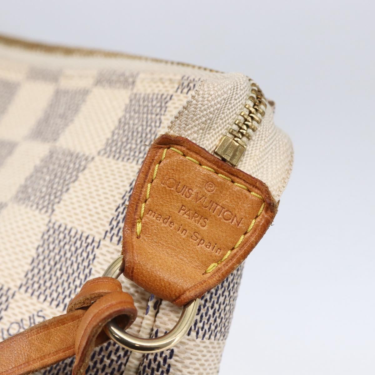 LOUIS VUITTON Damier Azur Pochette Accessoires Pouch N51986 LV Auth 154859